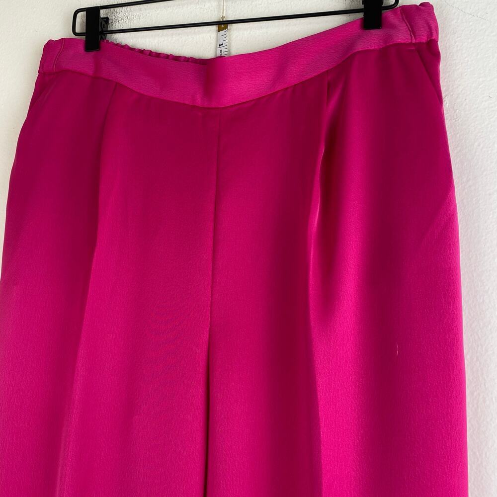 Banana Republic Satin Wide Leg Pants Pink LT Tall 34” Inseam - Picture 9 of 16